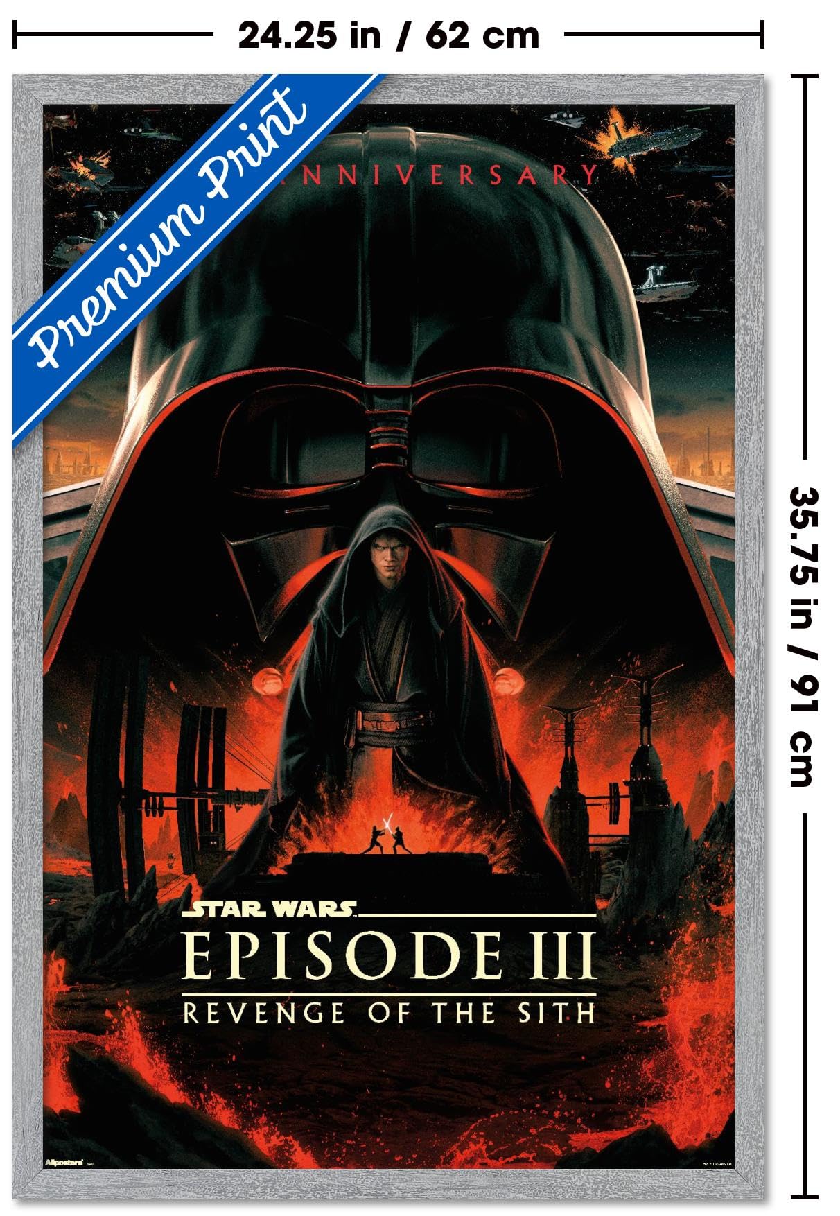 STAR WARS EPISODE III 公開20周年 B2ポスター2本セット Amazon.com: Star Wars: Revenge Of The Sith - 20th Anniversary Wall